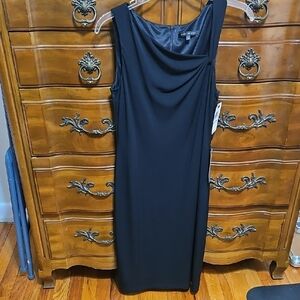 NWT David Meister Elegant Black Sleeveless Dress Womens Size 6